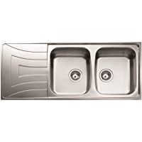 Teka - Fregadero Inox Teka Universo2C1E- 2 Senos- Escurridor- Mueble 80Cm